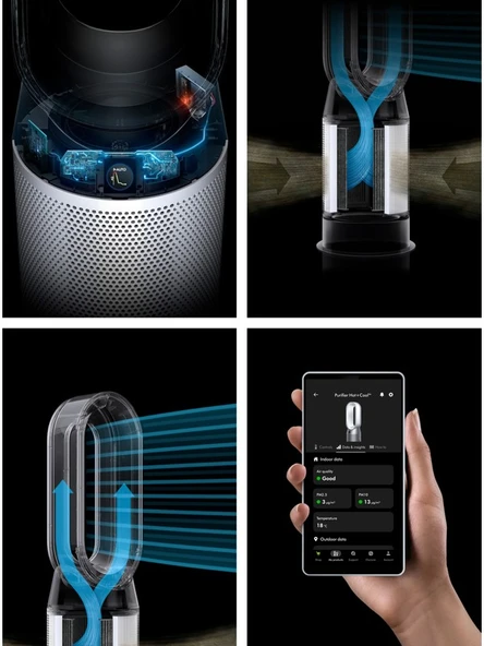 Purifier Hot+Cool Hp1 Hava Temizleyici (Beyaz/Beyaz) - Resim 3