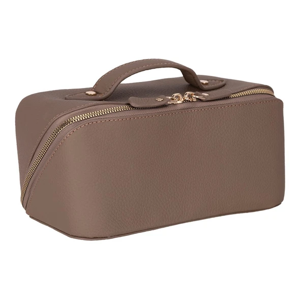 Ella Kadın Seyahat Kozmetik Bakım Makyaj Çantası Organizer Vizon ürün görseli