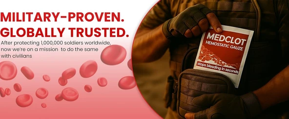 Medclot Hemostatik Kanama Durdurucu Steril Tampon Gazlı Bez Kaolin CE Sertifikalı Spanç Pansuman Acil Durum İlk Yardım Kanama Kontrolü 10 x 10 cm - Resim 3