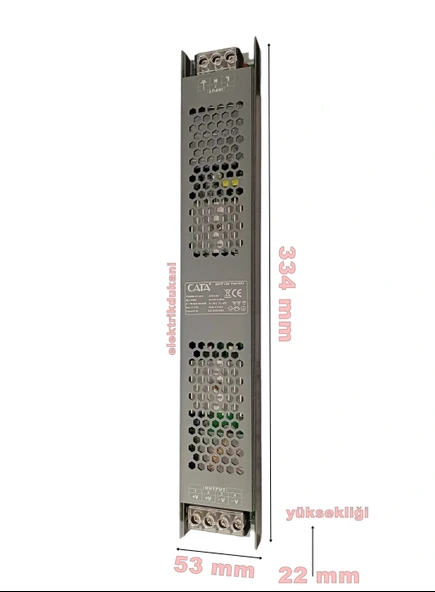CATA 12V 40A Şerit Led Adaptörü 40A 480W Süper Slim - Resim 2