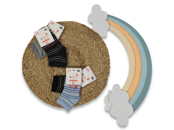 ERKEK ÇOCUK BİSİKLET DESEN PATİK ÇORAP (4 ADET) ürün görseli