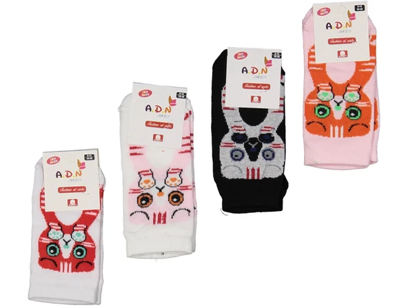 KIZ ÇOCUK DESENLİ PATİK ÇORAP (3 ADET) ürün görseli 1