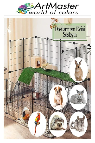 Yapay Çim 30x40 cm 5 Adet A3 Boyutunda Dekoratif Maket Çim Yapay Çim Halı Teraryum Suni Çim - Resim 4