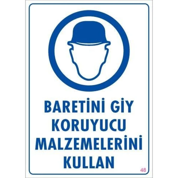 Baret Giy Uyarı Levhası 25x35 KOD:48 - Resim 3