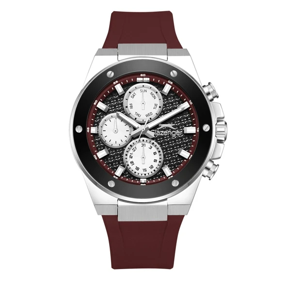Slazenger SL.09.2557.2.03 Silikon Kordon Fonksiyonlar Aktif  Kırmızı Renk Erkek Kol Saati ürün görseli 1