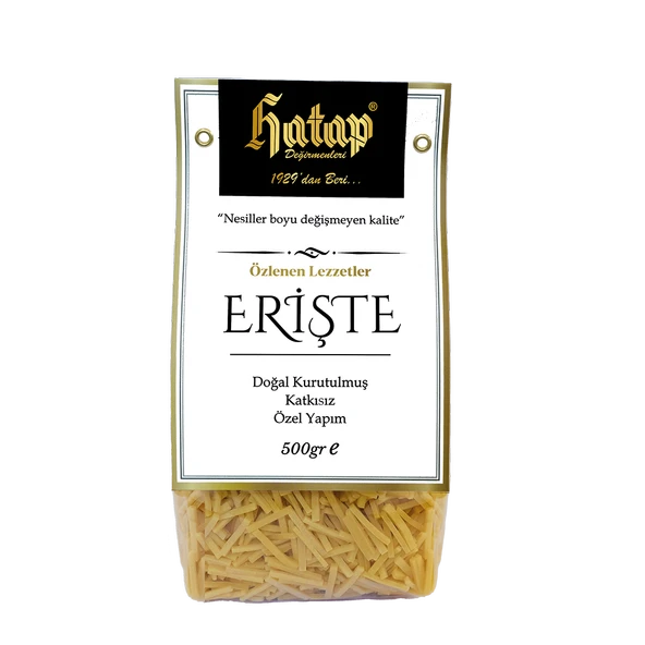 Hatap Katkisiz Elde Kesim Erişte 500 Gr ürün görseli