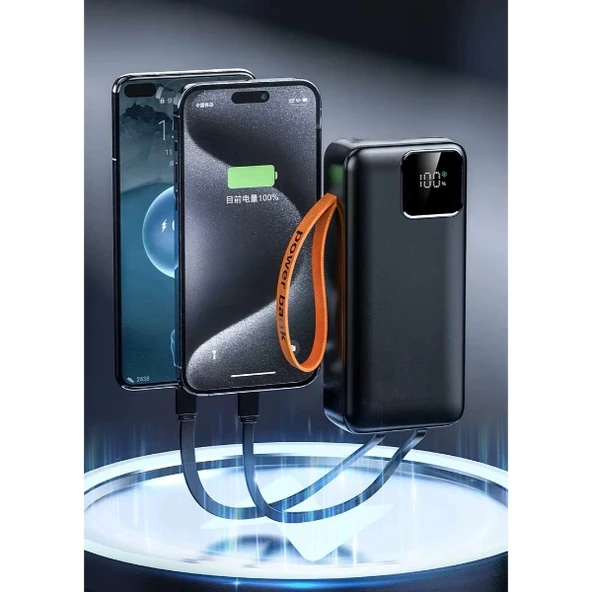 Kendinden Kablolu 30.000 mAh Powerbank - Resim 2