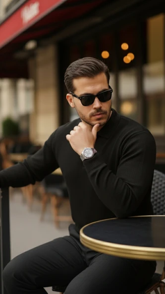 Erkek Selanik örme Yakalı Uzun Kollu Triko - Resim 4