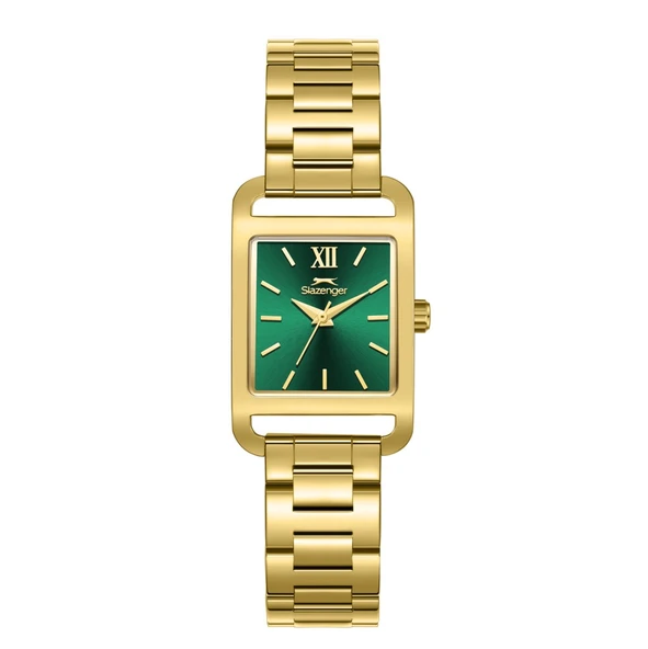 Slazenger SL.09.2521.3.03 Dikdörtgen Kadran Metal Kasa 5 Atm Suya Dayanıklı Altın Renk Kadın Kol Saati ürün görseli 1