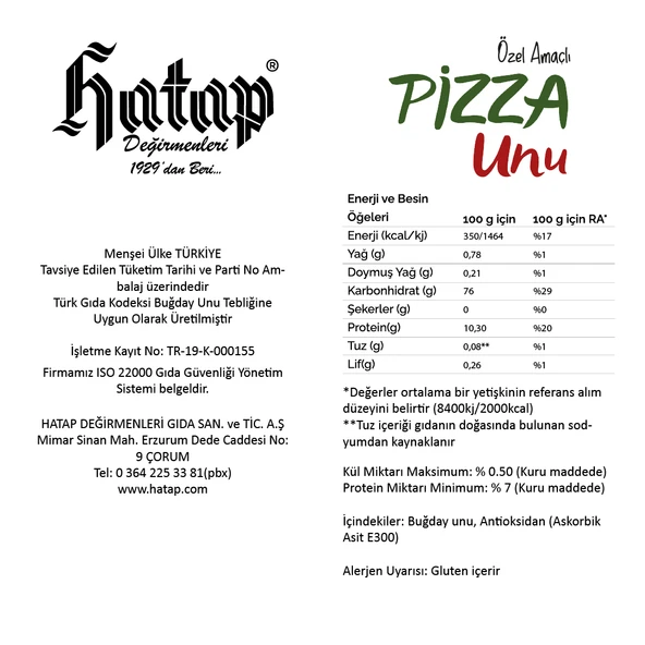 Hatap Pizza Unu 1 KG - Resim 2