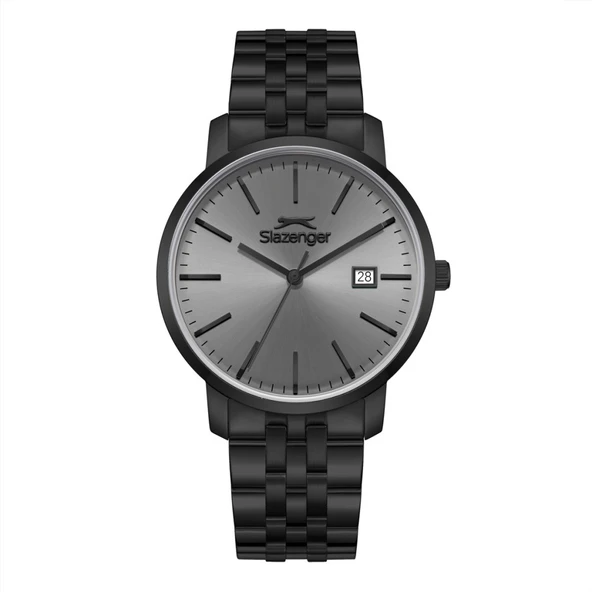 Slazenger SL.09.2529.1.04 Takvimli 10 Atm Suya Dayanıklı Çelik Kasa Siyah Renk Erkek Kol Saati ürün görseli 1
