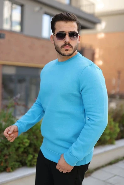 Erkek Üç İplik Şardonlu Sweatshirt ürün görseli