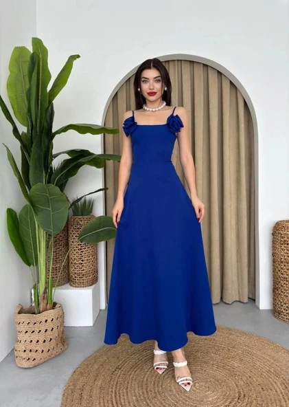 Matilda Gül İp Askılı Elbise - Resim 4