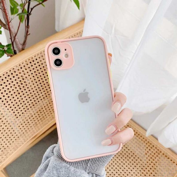 Apple iPhone 8 Kılıf Zore Hux Düğme ve Kapak Zıt Renk Kılıf - 9