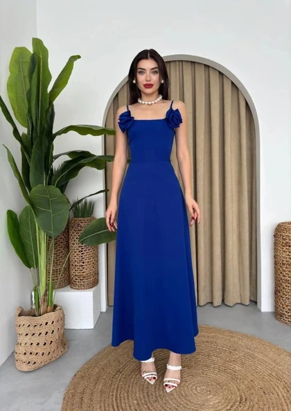 Matilda Gül İp Askılı Elbise - Resim 8