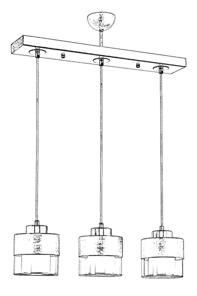 AVONNI AV-60193-3Y-KRM Krem Boyalı Modern Avize E27 Metal Cam 70x15cm - Resim 2