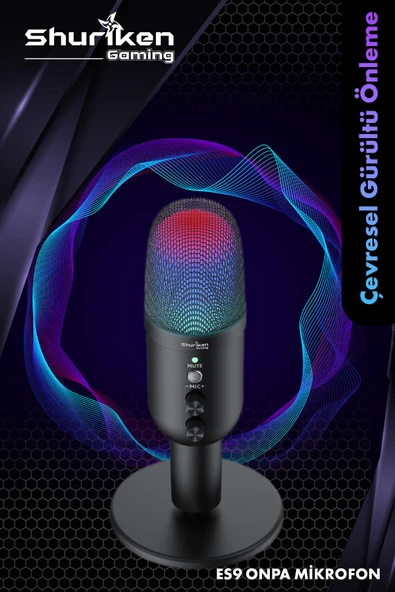 Shuriken ES9 ONPA RGB Gaming Profesyonel Oyuncu Yayıncı Mikrofonu ürün görseli 1