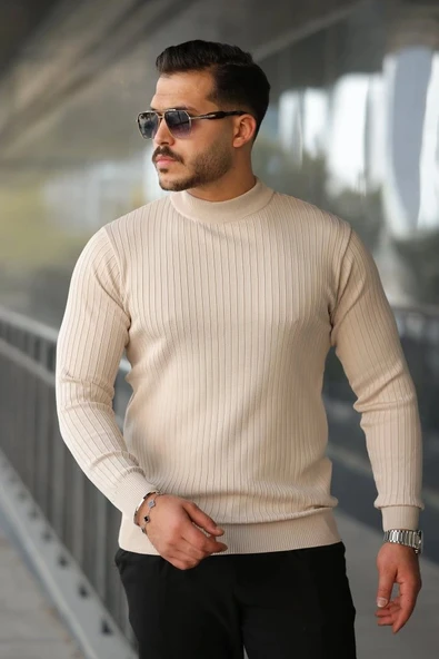 Erkek Yarım Balıkçı Yaka Fitilli Triko ürün görseli