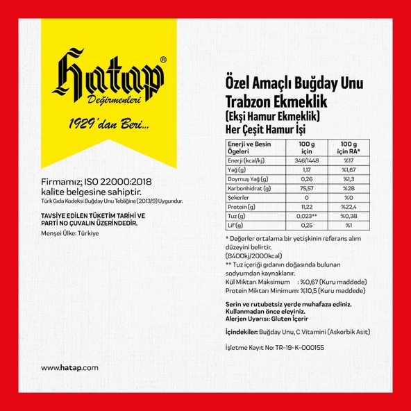 Hatap 10 Kg Ekmeklik Un - Resim 2