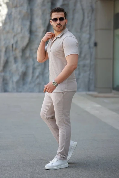 Erkek Ottoman Kumaş Pantolon Gömlek Takım - Resim 2