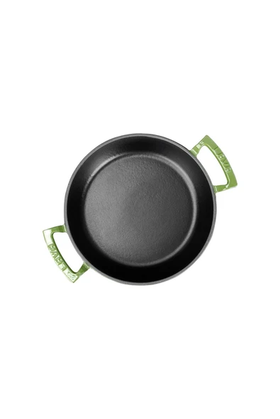 LAVA Döküm Yuvarlak Sahan Döküm Demir Yekpare Çift Kulplu 24cm-LV Y TV 24 SHN G - Resim 3