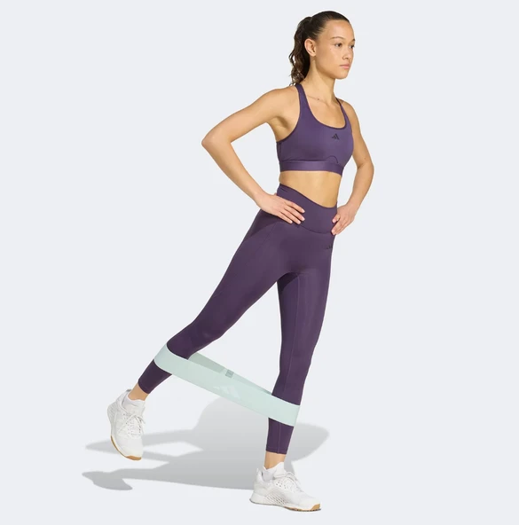 adidas Optime Essentials No Front Rise Seam 7-8 Kadın Mor Antrenman Taytı JY4818 ürün görseli