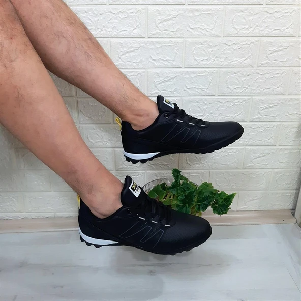 Jump 29112 Büyük Numara Siyah-Sarı Halısaha Futbol Ayakkabı - Resim 3