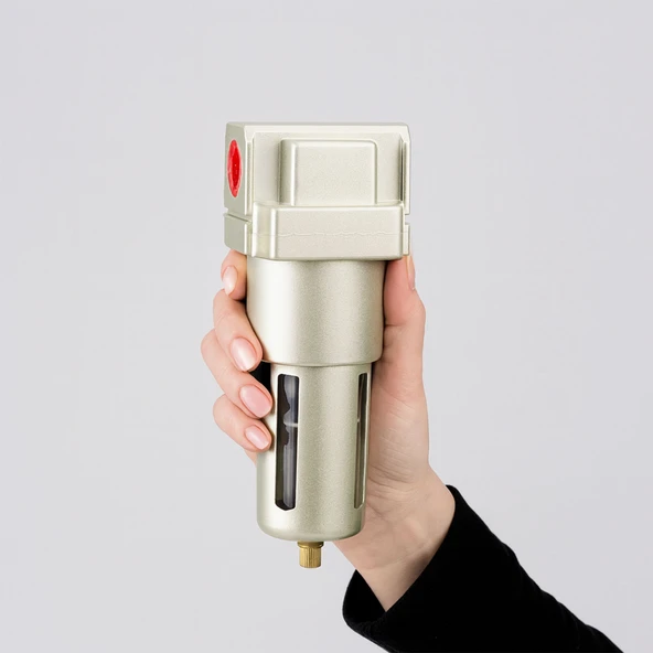 Yüksek Kapasite 1" Pnömatik Hava Filtresi Su Tutucu Nem Ayırıcı Kompresör Hat Temizleme Cihazı - Resim 2