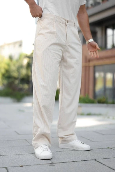 Erkek Kadife Baggy Pantolon - Resim 2