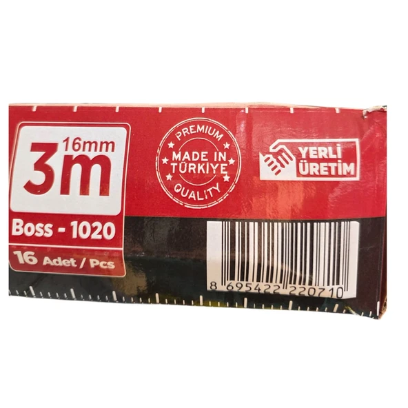 BOSS 3x16 mm ŞERİT METRE  16 ADET - Resim 3
