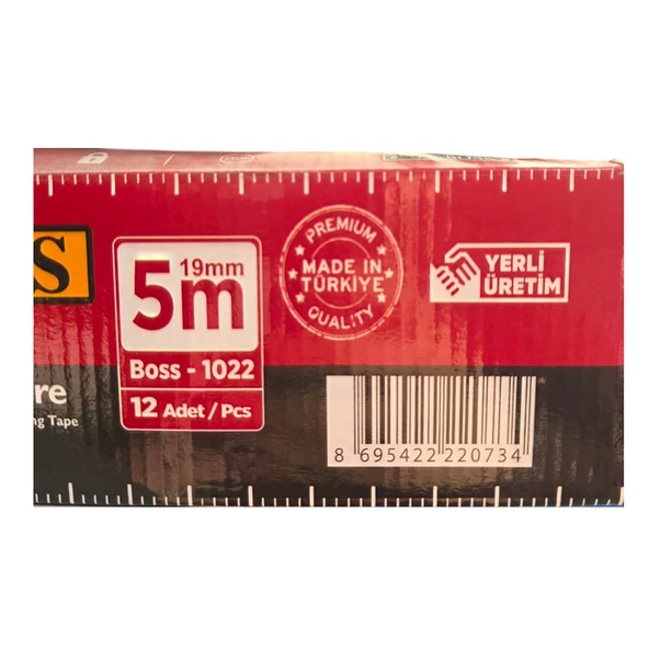 BOSS 5x19 mm ŞERİT METRE 12 ADET - Resim 2