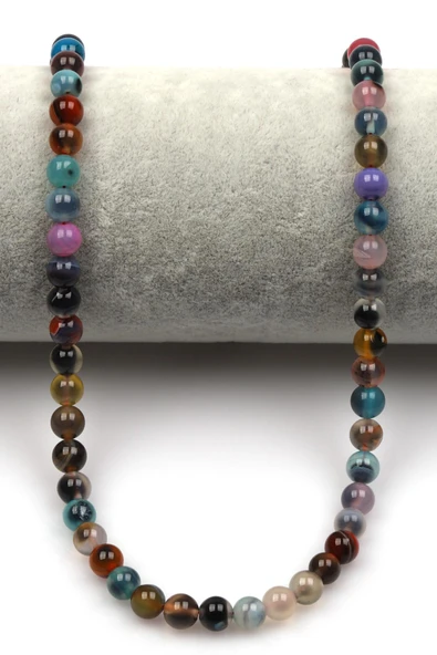 Candy Agate Doğal Taş Dizi 6 mm Küre Kesim - Resim 2