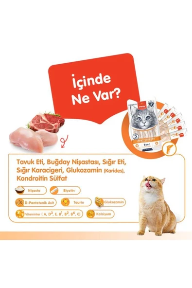 Bone Support Sığır Eti-Tavuk kedi Krema Ödülü 5x14gr - Resim 3