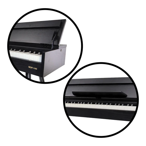 Jwin Sapphire SDP-145Çekiç Aksiyonlu 88 Tuşlu Dijital Piyano - Siyah - Resim 4