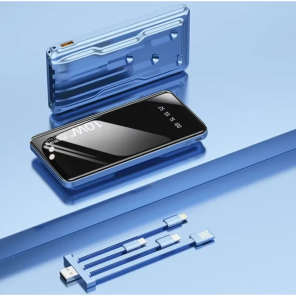 Kendinden Kablolu 10.000 mAh Powerbank ürün görseli 1