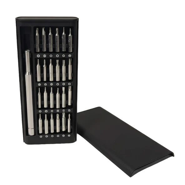 Hassas Mıknatıslı Mini 24 Parça Tornavida Seti Bilgisayar Telefon Elektronik Tamiri İçin İdeal - Resim 2