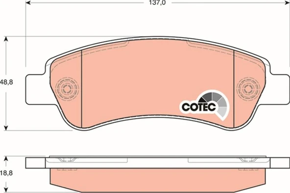 Fiat Arka Fren Balatası Ducato Boxer Jumper 2,2d 100 Multıjet 2,3d 120 Multıjet 3,0d 160 Multıjet 07 / 06 - Trw Gdb1682 - Resim 1