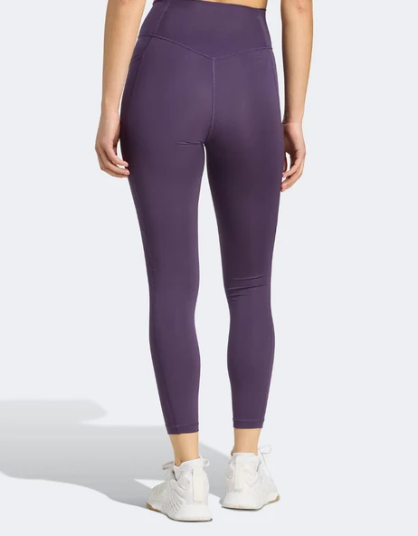 adidas Optime Essentials No Front Rise Seam 7-8 Kadın Mor Antrenman Taytı JY4818 - Resim 2