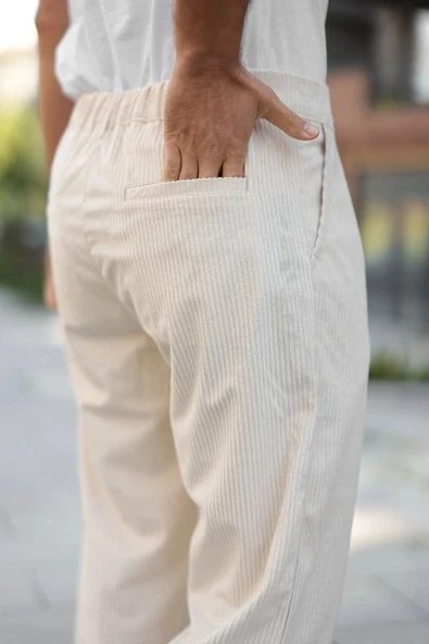 Erkek Kadife Baggy Pantolon - Resim 3