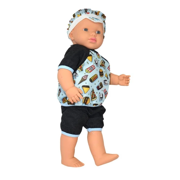 2251 Gamze, Konuşan Aliş Erkek Kel Bebek 55 cm - Resim 3