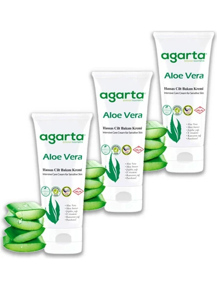 Agarta Doğal Aloe Vera Nemlendirici Cilt Kremi 75 ml x 3 Adet ürün görseli