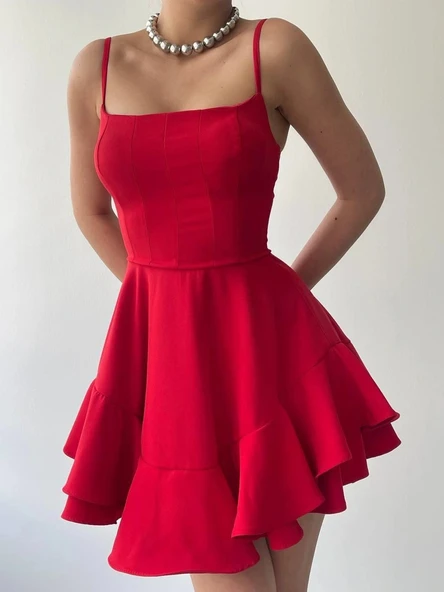 Common İp Askılı Elbise - Resim 5