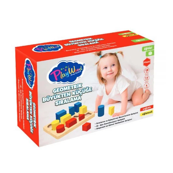 Kutulu Ahşap  Geometrik Büyükten Küçüğe - Resim 2