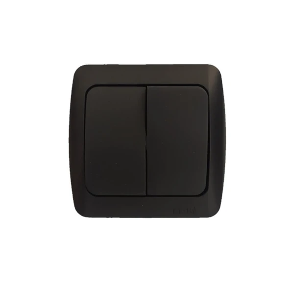 5 Adet Sıva Üstü Siyah (vantablack) Komütatör İkili Anahtar Elbi / Alsu ürün görseli