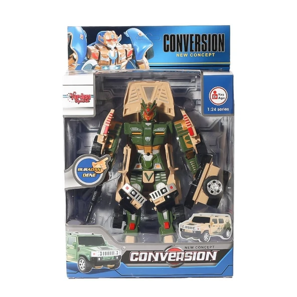 HW-899-1-2-5 Dönüşebilen Robot Jeep 1:24 -Vardem - Resim 2