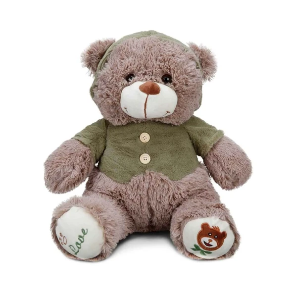 NessiWorldman Puffy Friends T-Shirtlü Sevimli Peluş Ayı 43 cm ürün görseli