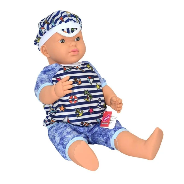 2251 Gamze, Konuşan Aliş Erkek Kel Bebek 55 cm - Resim 2