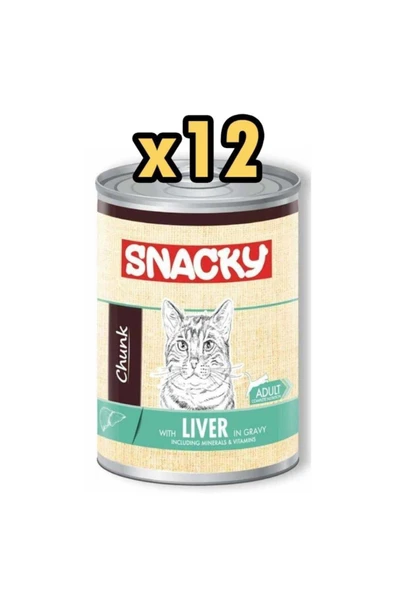 Chunk Ciğerli Yetişkin Kedi Konservesi 400 gr x 12 Adet ürün görseli 1