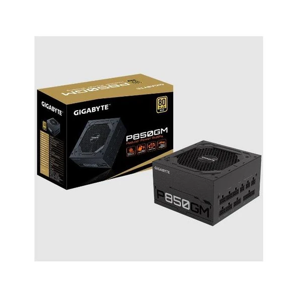 GIGABYTE 850W 80+ GOLD GP-P850GM 12cm Fanlı Tam Modüler Power Supply Japon Kapasitör ürün görseli 1