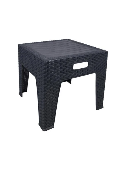 Mandella Elit Rattan Sehpa Antrasit ürün görseli